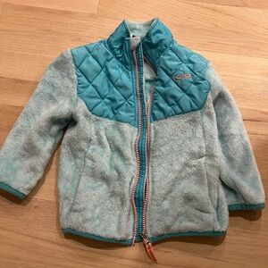 Champion Kids Teal and Gray Puffer fleece sweater